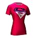 Red Plume Women's Compression Tech Cozy Crewneck Yoga Short-Sleeve Shirt (L)