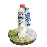 AGO Quart 100 Grünbelagentferner 500 ml - chlor- und säurefrei / 100 qm Algen und Grünbelag Entferner/Steinreiniger/Terrassenreiniger/Grünspan Entferner/Naturstein Reiniger