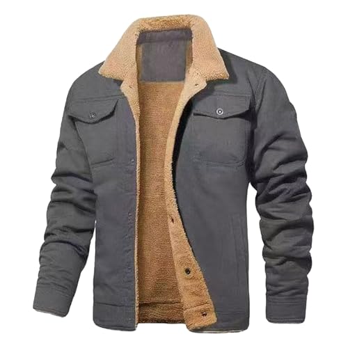 Genérico Chaqueta Americana Hombre Vintage- Abrigo Invierno Plumas Confortable Para Con Cremallera CóModa Informal Con Forro Polar Ideal Para Uso Diario Al Aire Libre Y Que Proporciona Calidez Ligera