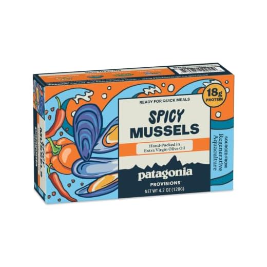 Patagonia Provisions - Spicy Mussels in Extra Virgin Olive Oil | Responsibly sourced | 18g Protein & Gluten Free
