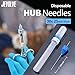 JEVOLVE 100 Pcs Dental Grade Plastic Hub Needles 27G Short | Disposable Dental Needles Self-Threading Tri-Bevel Point Needles