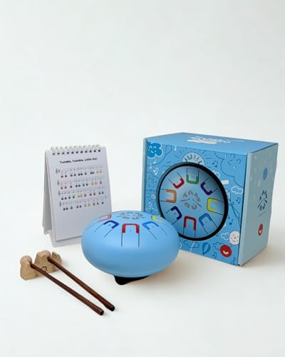 Tambour de langue en acier BABY TAMBÚ 6 pouces 8 notes coloris Sky Kite