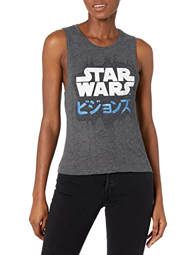 Débardeur Star Wars Visions pour femme style festival logo kanji anthracite taille M
