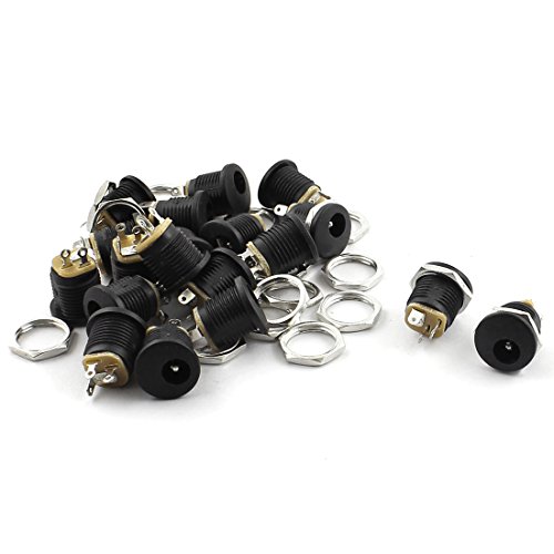 uxcell conector DC jack 5.5x2.1 mm hembra 20 pcs miniatura 1