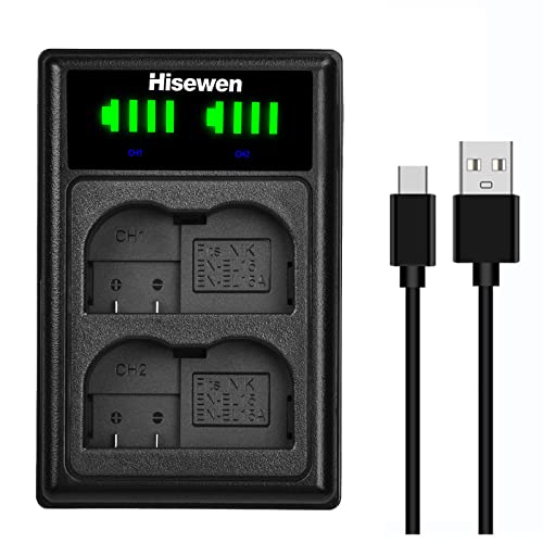 EN EL15 EN EL15a/EL15b/EL15c Cargador de batería Hisewen Dual USB Cargador para Nikon EN EL15/EL15a/EL15b/EL15c y Nikon D7100, D750, D7000, D7200, D610, D880, D810,D800 D600 D600 800E 810a D880