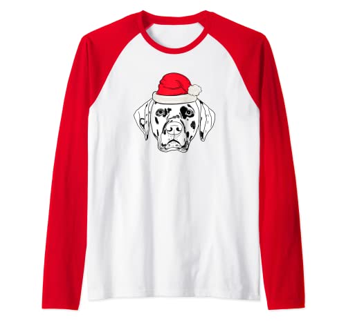 Dalmatian Christmas Funny Birthday Dog Lover Gifts Maglia con Maniche Raglan