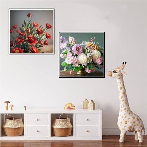 Broderie diamant 90x90cm fleur grand format kit 5D - 3