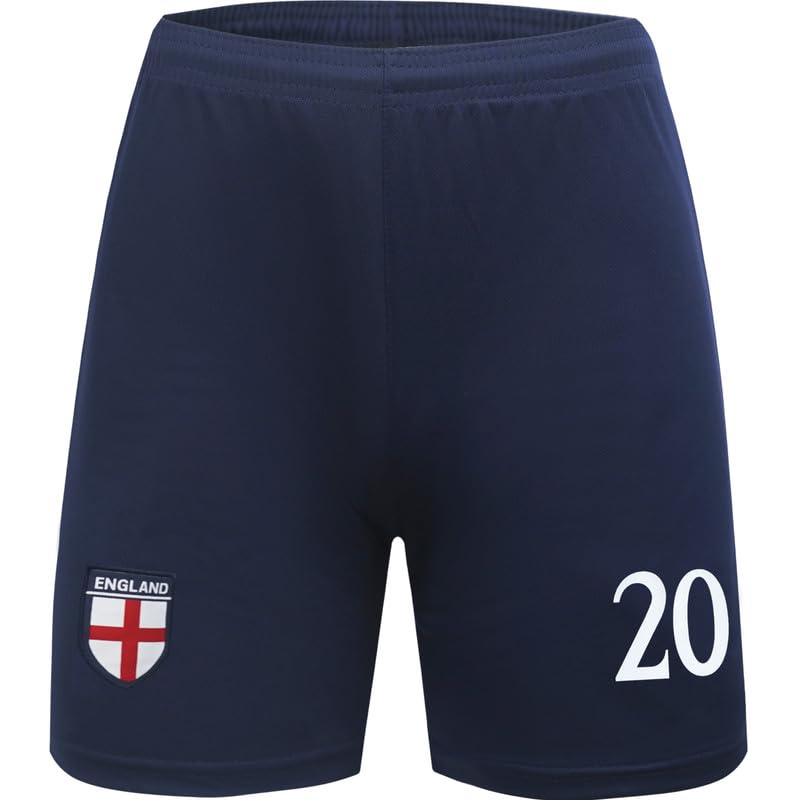 Angleterre Limitée Édition Foden #20 Maillot de Football pour Enfant avec Haut Shorts, Chaussettes, Nostalgie Tailles Jeune