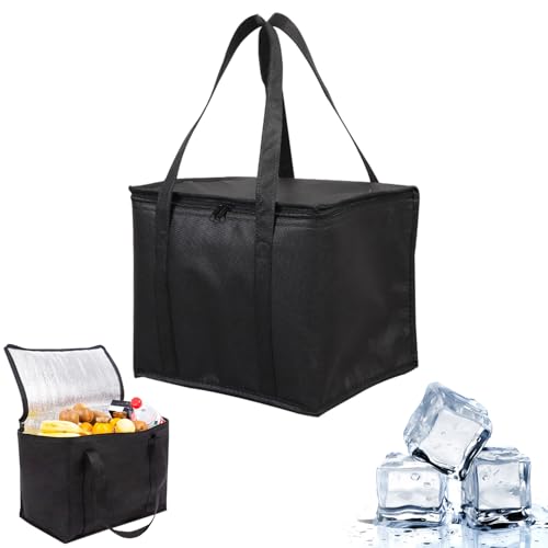 Sac Isotherme Courses 41×26×33CM,Glaciere Souple Isotherme avec Couvercle et Poignées,Sac de Courses Isotherme,Sac Thermique Glacière Pliable Sac de...