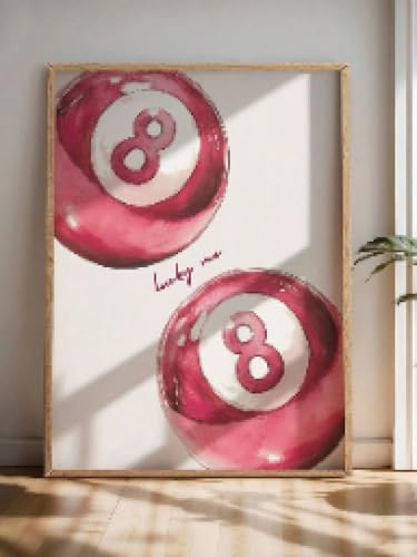 Impression sur toile boule rose 60x80cm avec cadre déco preppy - 4