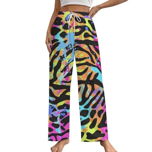 Pantalon de pyjama femme léopard fini les bas de nuit sans poches en taille S
