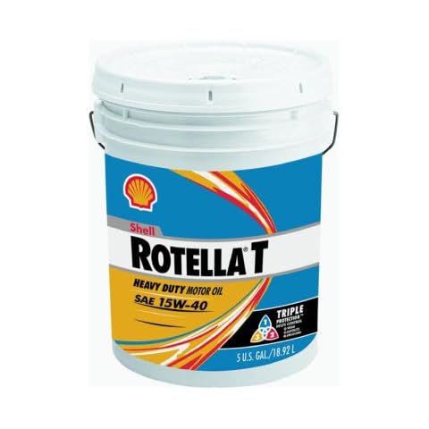Shell Rotella 550019916 T Triple Protection 15W-40 Heavy Duty Engine Oil -1 - 5 Gallon Pail Cover