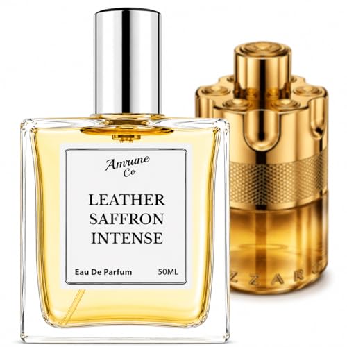 Image of Leather Saffron Intense | Warm Woody Amber Elixir EDP 50ml | Long Lasting Luxury Perfume | Bold Evening & Party Perfume for Men | Premium Gift for Him