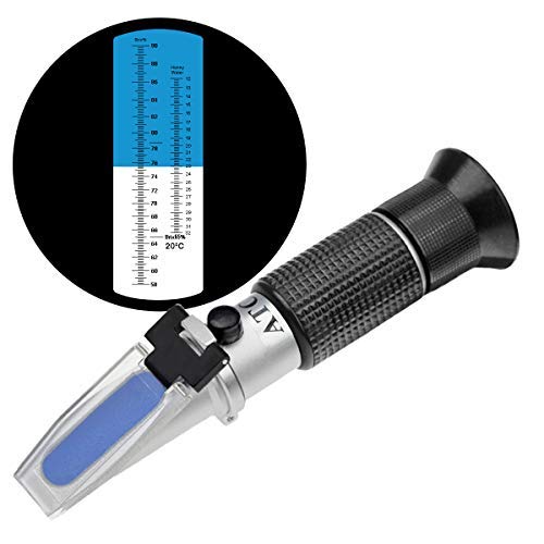 TRZ Refractometer Honey 10-32% Water Honey 58-90% Brix Sugar Baume for Beekeeping, Honey, Condensed Milk, Sugar Syrup, Fruit jam, Hamh Optics&Tools