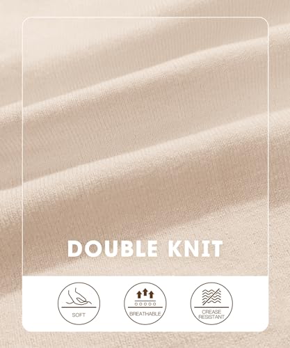 PULI Damen Elegant Poncho Strick Ponchos Capes Vorne öffnen Vielseitige Schalwickel mit Lasche Beige