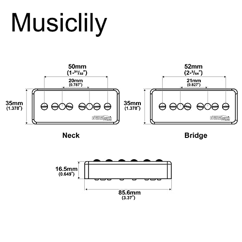 Wilkinson WO90 Ceramic P90 Soapbar Pickups Set for Les Paul SG Electric Guitar Black - Image 2