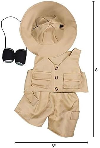 Miniatura 5 de Ropa de oso de peluche de safari que se adapta a la mayoría de 14 a 18 pulgadas Build-A-Bear y haz tus propios animales de peluche