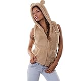 Toocool - Chaleco - para Mujer Beige Beige Large