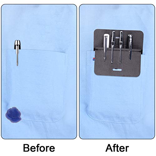 Wisdompro W-3XPULEATHERPOCKETPROTECTOR-BLK-AMZ Pocket Protector, 3 Pack Pu Leather Heavy Duty Pen Holder Pouch thumb #4
