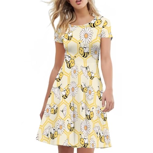 Image of Forchrinse Native Aztec Style Black White Geometric Women's Midi Dress Casual Long Dress Round Neck Swing Dress