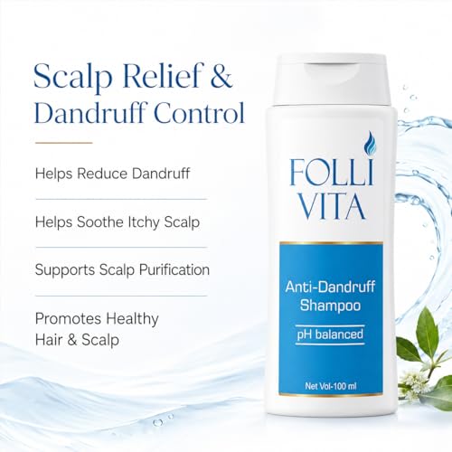 Image of Anti-Dandruff Shampoo - Ayurvedic Anti-Flake & Scalp Purifying Formula with Tea Tree, Neem, Aloe Vera, Amla, Bhringraj & Brahmi | pH Balanced | Cleanses Scalp & Reduces Itchiness | 100 ML