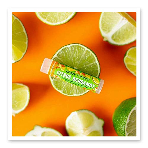 Crazy Rumors Citrus Bergamot Lip Balm. 100% Natural, Vegan, Plant-Based, Made In Usa (1-Pack) #TOP2