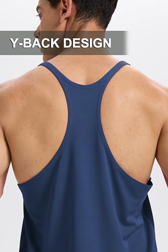Men's Stringer Tank Top Bodybuilding Workout Gym Vest Sleeveless Shirt Y-Back Dry Fit Training Muscule Cut T-Shirt4