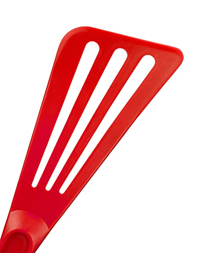 Image of Matfer Bourgeat Exoglass High Temperature Pelton Spatula, Red