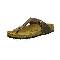Birkenstock Gizeh Unisex Sandals, Oiled Leather, Tobacco Brown, 11 US Women/9 US Men