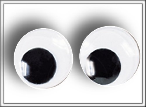 3/8 Inch (9MM) Round Wiggle Eye For Crafts and Novelties (Pkg/1000 Pcs)