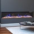 Regal Flame Spectrum Modern Linear Electric 3 Sided Wall Mounted Built-in Recessed Fireplace (60")