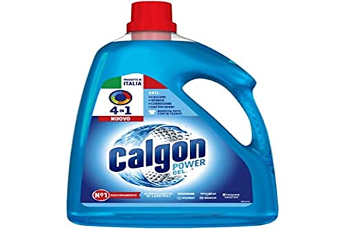 Calgon Power Gel 4 en 1 para prendas blandas, 1 paquete de 2,25 l de antical para lavadoras, aditivo para una protección contra la cal, la corrosión, la suciedad y los malos olores