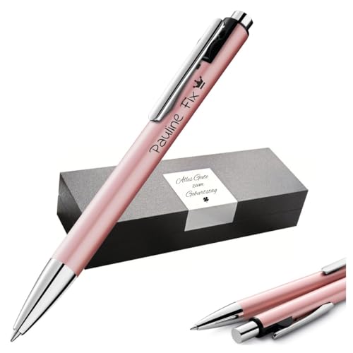 Stylo à bille Pelikan Snap rose doré rétractable personnalisé avec son étui élégant