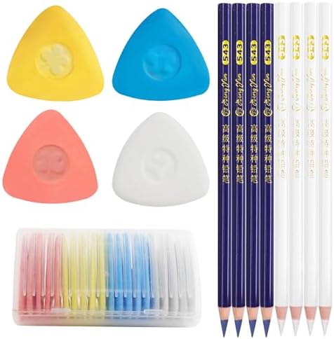 28 Pieces Sewing Chalk, Triangular Tailoring Pens + Sewing Pencil...