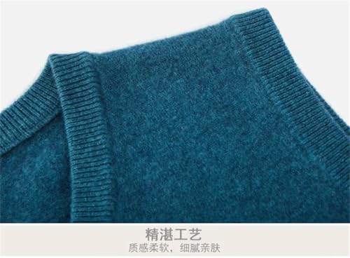 Dcvmvmn Men's Fashion Cashmere Autumn Thickened Sleeveless Sweater V-Neck Casual Computer Knitted Thick Vest3