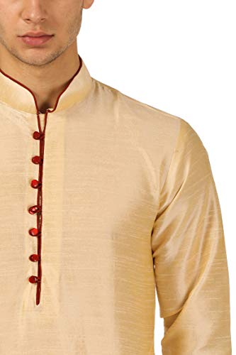 Image of Royal Kurta Men's Cotton Silk Dhoti Kurta (White)