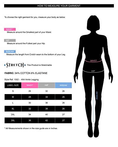 Image of TWIN BIRDS Tailored Cut & Classic Fit Super Stretchable Carbon Black Coloured Cotton Elasthane Fabric Ankle Length Leggings for Women - (XXL)