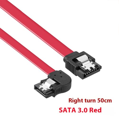 Cable SATA 3.0 corto con conectores angulados y pestillos seguros miniatura 5