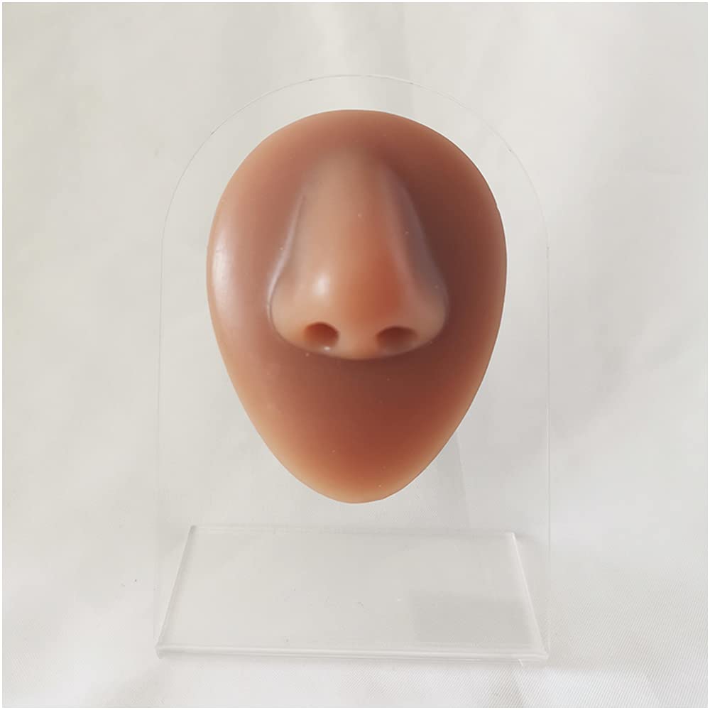 Symulacja silikonowego modelu nosa - symulacja części ludzkiego ciała, część 3D, gumowy model nosa, brązowy, silikonowy, symulacja ludzkiego nosa, do akupunktury, klasy naukowej