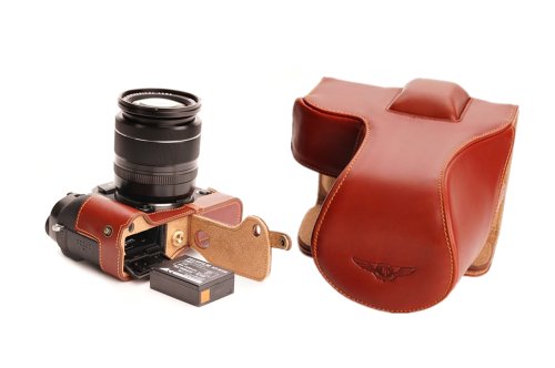 Étui cuir Fujifilm X-T1 ouverture bas accès batterie facile