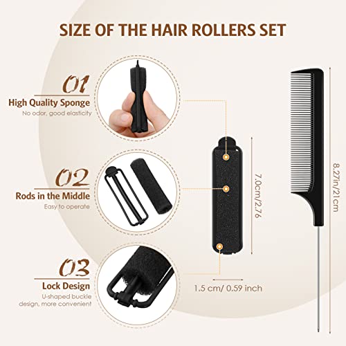 Foam Sponge Hair Rollers Women Sleeping Curlers Flexible Sponge Curler Tool