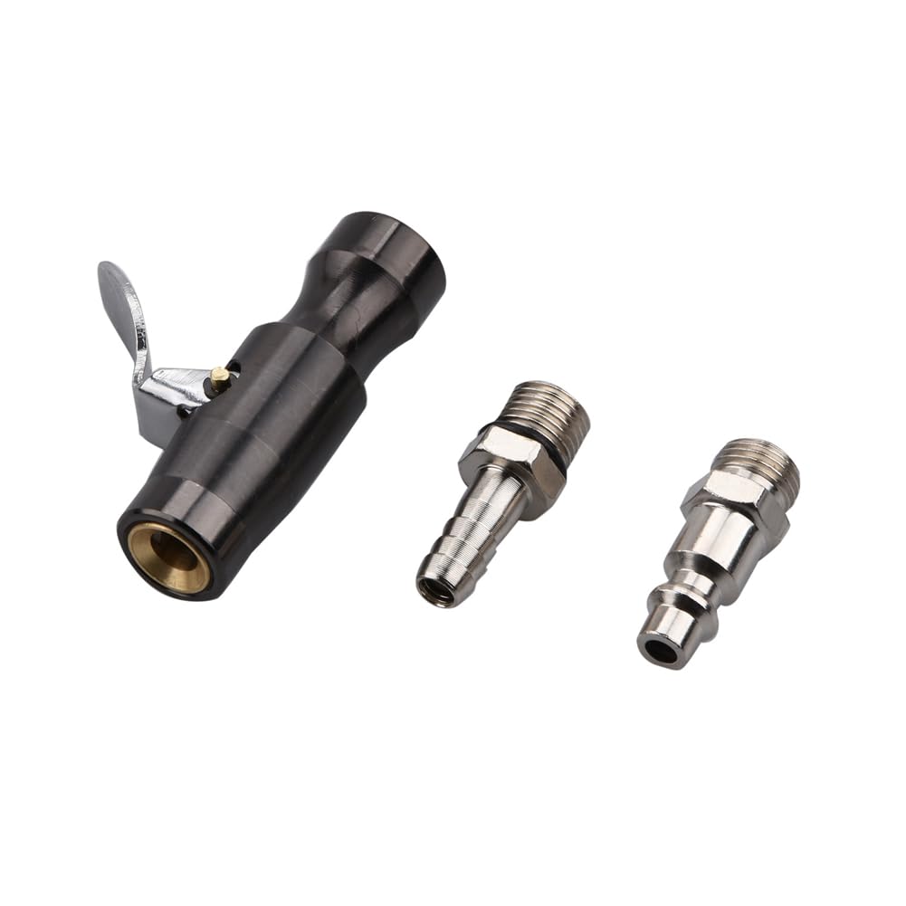 Jnchdghwa As Shown Dual-Jaw 200Psi Tire Inflator With Lock-On Air Chuck Designed For Schrader Valve