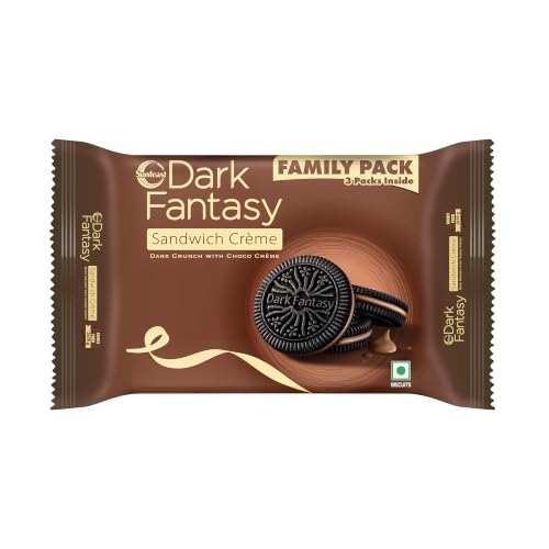 Image of Sunfeast Dark Fantasy Choco Creme Dark Crunch with Smooth Creme, 249 g / 277.5 g