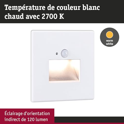 Éclairage mural encastré Paulmann Edge LED carré évite de chercher l'interrupteur