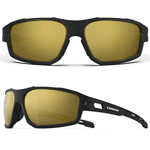 Polarized Sunglasses for Men, Sunglasses for Men, UV Protection Sunglasses for Women for Cycling Fishing Trekking TR31 VOLADOR (matte transparent grey frame & bronze tan lens)