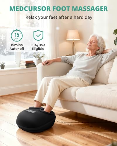Image of Medcursor Foot Massager Machine with Heat, 2026 Deep Kneading & Rolling, Shiatsu Foot Massager for Pain Relief, Tired Feet & Plantar Fasciitis