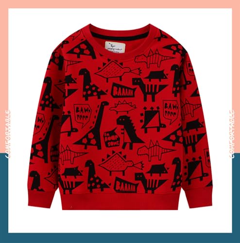 Boys Sweatshirts Casual Sweatshirts Cotton Sweatshirts Long Sleeve T-shirts Crew Neck Cartoon Tops for Boys-7433
