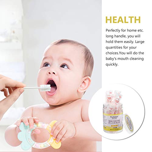 Healifty 30 peças limpador de língua para bebê escova de dentes descartável limpador de língua, gaze
