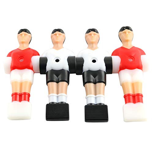 LQ Industrial 4PCS Red and Black Foosball Men Table Soccer Player Replacement Parts