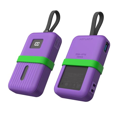 SIKAI CASE For Anker Zolo Power Bank (10000mAh, 30W) �y�P�[�X�̂݁zA1688/A1680C���o�C���o�b�e���[��p �ی�J�o�[ �������f�U�C�� �����E�L�Y�E�z�R���΍� �_�炩�� �V���R���J�o�[ �ϏՌ� 